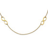 Lex & Lu Chisel Stainless Steel Double Infinity Yellow Plated Necklace - Lex & Lu