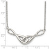 Lex & Lu Chisel Stainless Steel Polished Infinity Symbols Necklace - 5 - Lex & Lu
