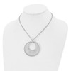 Lex & Lu Chisel Stainless Steel Polished Wire Circle Necklace - 4 - Lex & Lu