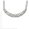 Lex & Lu Chisel Stainless Steel Polished Necklace LAL151578 - 3 - Lex & Lu