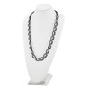 Lex & Lu Chisel Stainless Steel Polished Necklace 30'' - 5 - Lex & Lu