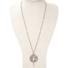 Lex & Lu Chisel Stainless Steel Polished FWC Pearl & CZ & Glass Necklace - 3 - Lex & Lu