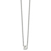 Lex & Lu Chisel Stainless Steel Polished letter D 18'' Necklace - Lex & Lu