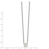 Lex & Lu Chisel Stainless Steel Polished letter D 18'' Necklace - 2 - Lex & Lu