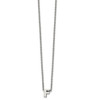 Lex & Lu Chisel Stainless Steel Polished letter F 18'' Necklace - Lex & Lu