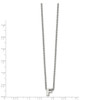 Lex & Lu Chisel Stainless Steel Polished letter F 18'' Necklace - 2 - Lex & Lu