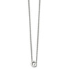 Lex & Lu Chisel Stainless Steel Polished letter G 18'' Necklace - Lex & Lu
