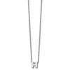 Lex & Lu Chisel Stainless Steel Polished letter H 18'' Necklace - Lex & Lu