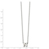 Lex & Lu Chisel Stainless Steel Polished letter N 18'' Necklace - 2 - Lex & Lu