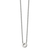 Lex & Lu Chisel Stainless Steel Polished letter O 18'' Necklace - Lex & Lu