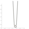 Lex & Lu Chisel Stainless Steel Polished letter O 18'' Necklace - 2 - Lex & Lu