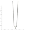 Lex & Lu Chisel Stainless Steel Polished letter T 18'' Necklace - 2 - Lex & Lu