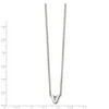 Lex & Lu Chisel Stainless Steel Polished letter V 18'' Necklace - 2 - Lex & Lu