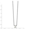 Lex & Lu Chisel Stainless Steel Polished letter X 18'' Necklace - 2 - Lex & Lu