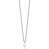 Lex & Lu Chisel Stainless Steel Polished 11mm Cross 18'' Necklace - 2 - Lex & Lu