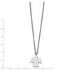 Lex & Lu Chisel Stainless Steel Polished Angel 18'' Necklace - 2 - Lex & Lu