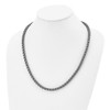 Lex & Lu Chisel Stainless Steel Antiqued 24'' Box Chain Necklace - 4 - Lex & Lu