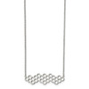 Lex & Lu Chisel Stainless Steel Polished Honeycomb 17.75'' Necklace - Lex & Lu
