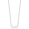 Lex & Lu Chisel Stainless Steel Polished Necklace 16.5'' LALSRN2540-16.5 - 2 - Lex & Lu