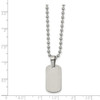 Lex & Lu Chisel Stainless Steel & Reversible Dog Tag 22'' Necklace LAL151667 - 3 - Lex & Lu