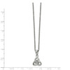 Lex & Lu Chisel Stainless Steel Polished Necklace 16'' LALSRN2568-16 - 2 - Lex & Lu