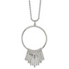 Lex & Lu Chisel Stainless Steel Polished Circle 22'' Necklace - Lex & Lu