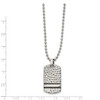 Lex & Lu Chisel Stainless Steel Antiqued & Hammered Reversible DogTag Necklace - 3 - Lex & Lu