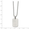 Lex & Lu Chisel Stainless Steel & Reversible Dog Tag 22'' Necklace LAL151712 - 3 - Lex & Lu