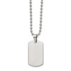 Lex & Lu Chisel Stainless Steel & Reversible Dog Tag 22'' Necklace LAL151713 - Lex & Lu