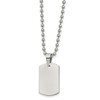 Lex & Lu Chisel Stainless Steel & Reversible Dog Tag 22'' Necklace LAL151721 - 2 - Lex & Lu