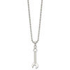 Lex & Lu Chisel Stainless Steel Polished Wrench Necklace - Lex & Lu