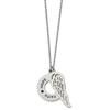 Lex & Lu Chisel Stainless Steel Polished FAITH HOPE BELIEVE Wing 29'' Necklace - Lex & Lu