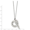 Lex & Lu Chisel Stainless Steel Polished FAITH HOPE BELIEVE Wing 29'' Necklace - 3 - Lex & Lu