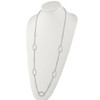 Lex & Lu Chisel Stainless Steel Polished 38'' Fancy Oval Link Necklace - 3 - Lex & Lu