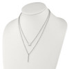 Lex & Lu Chisel Stainless Steel Polished Multi 16.5'' Chain Necklace - 2 - Lex & Lu