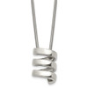 Lex & Lu Chisel Stainless Steel Pendant 18'' Necklace - Lex & Lu