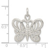 Lex & Lu Sterling Silver Polished Butterfly Pendant - 3 - Lex & Lu