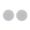 Lex & Lu Pair of Double Flare White Ceramic Stone Organic Ear Plugs 1 1/8"-1 1/2" Gauge-Lex & Lu