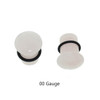 Lex & Lu Pair of Single Flare Genuine Rose Quartz Stone Organic Ear Plugs-4-Lex & Lu