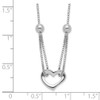 Lex & Lu Sterling Silver Heart w/Box Chain Necklace 18'' - 3 - Lex & Lu