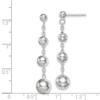 Lex & Lu Sterling Silver Polished Beaded Post Dangle Earrings - 4 - Lex & Lu