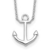 Lex & Lu Sterling Silver Anchor Necklace 16'' LAL17772 - Lex & Lu