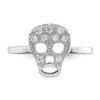 Lex & Lu Sterling Silver CZ Skull Toe Ring - 5 - Lex & Lu