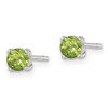 Lex & Lu Sterling Silver Polished Green CZ Post Earrings LAL17836 - 2 - Lex & Lu