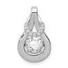 Lex & Lu Sterling Silver Vibrant CZ Knot Pendant - Lex & Lu