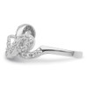 Lex & Lu Sterling Silver CZ Love Toe Ring - 3 - Lex & Lu