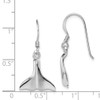 Lex & Lu Sterling Silver Polished Whale Tail Dangle Earrings - 4 - Lex & Lu