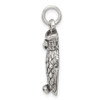 Lex & Lu Sterling Silver Antiqued & Textured Perched Owl Pendant - 2 - Lex & Lu