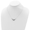Lex & Lu Sterling Silver Polished and Antiqued Wings Necklace 18'' - 4 - Lex & Lu