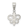 Lex & Lu Sterling Silver Polished Fleur De Lis Pendant - 4 - Lex & Lu